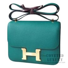 Hermes Mini Constance 18 Bag Z6 Malachite Epsom GHW