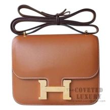 Hermes Mini Constance 18 Bag CC37 Gold Swift GHW