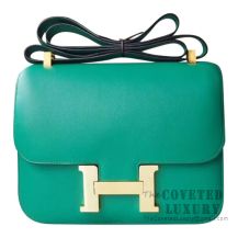 Hermes Mini Constance 18 Bag U4 Vert Vertigo Swift GHW