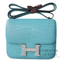 Hermes Mini Constance 18 Bag 3Z Saint-Cyr Matte Alligator SHW