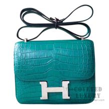 Hermes Mini Constance 18 Bag 8L Beton Matte Alligator SHW