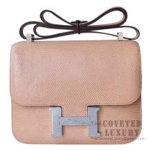 Hermes Mini Constance 18 CC17 Ficelle Lizard SHW