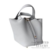 Hermes Picotin Lock 18 Bag 4Z Gris Mouette Clemence SHW