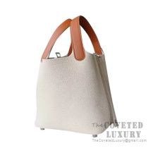 Hermes Picotin Lock 18 Bag CC10 Craie And Barenia Clemence SHW