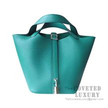 Hermes Lindy 26 Bag J7 Bleu Lin Clemence SHW