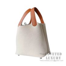 Hermes Picotin Lock 22 Bag CC10 Craie Barenia And Clemence SHW