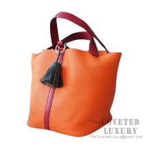 Hermes Lindy 26 Bag J7 Bleu Lin Clemence SHW