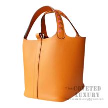 Hermes Picotin Lock 22 Bag I9 Apricot Clemence SHW