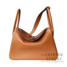 Hermes Lindy 26 Bag 1H Toffee Evercolor GHW