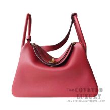 Hermes Lindy 26 Bag K1 Rouge Grenat Evercolor GHW