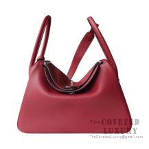 Hermes Lindy 26 Bag K1 Rouge Grenat Evercolor SHW