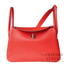 Hermes Lindy 26 Bag S5 Rouge Tomate Evercolor SHW