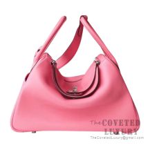 Hermes Lindy 26 Bag 8W Rose Azalee Evercolor SHW