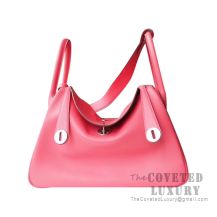 Hermes Lindy 26 Bag 8W Rose Azalee Swift SHW