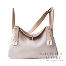 Hermes Lindy 26 Bag CC17 Ficelle Swift And Canvas SHW