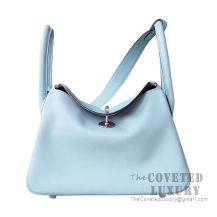 Hermes Lindy 26 Bag U2 Blue Zephyr And 1Q Rose Confetti Swift SHW