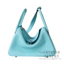Hermes Lindy 26 Bag 3P Blue Atoll Clemence SHW
