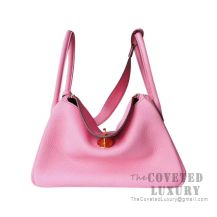 Hermes Lindy 26 Bag 5P Pink Clemence GHW