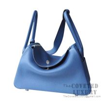 Hermes Lindy 26 Bag 7E Blue Brighton Clemence SHW