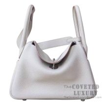 Hermes Lindy 26 Bag CC80 Pearl Grey Clemence SHW