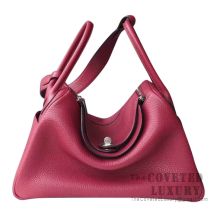 Hermes Lindy 26 Bag K1 Rouge Grenat Clemence GHW
