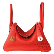 Hermes Lindy 30 Bag K1 Rouge Grenat Clemence GHW