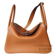 Hermes Lindy 30 Bag 1H Toffee Evercolor GHW