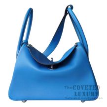 Hermes Lindy 30 Bag B3 Blue Zanzibar Evercolor SHW