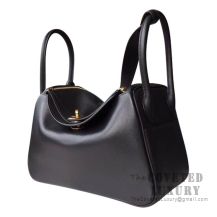 Hermes Lindy 30 Bag 89 Noir Evercolor GHW