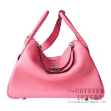 Hermes Lindy 30 Bag 8W Rose Azalee Evercolor SHW