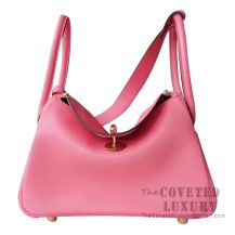 Hermes Lindy 30 Bag 8W Rose Azalee Swift GHW