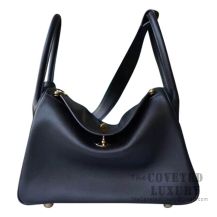 Hermes Lindy 30 Bag 89 Noir Swift GHW