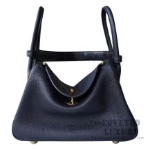 Hermes Lindy 30 Bag 89 Noir Clemence And Crocodile Handle GHW