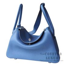 Hermes Lindy 30 Bag 7E Blue Brighton Clemence SHW