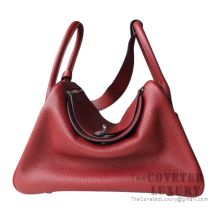 Hermes Lindy 30 Bag CC55 Rouge H Clemence SHW