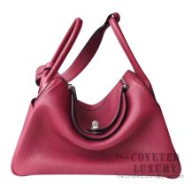 Hermes Lindy 30 Bag K1 Rouge Grenat Clemence GHW