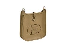 Hermes Evelyne TPM Clemence Leather Dune Palladium Hardware