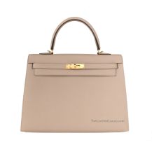 Hermes Kelly 35 in Trench Epsom leather with Gold Hardware, front view