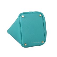 Hermes Picotin 18 in Vert Verone Togo leather with Gold Hardware, bottom view