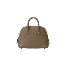 Hermes Bolide 18 Chevre Leather Etoupe Silver Hardware Front View