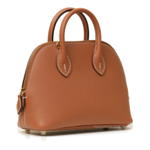 Hermes Bolide 18 Evercolor Leather Gold Gold Hardware Front View