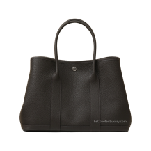Hermes Garden Party 36 Negonda Leather Ébène Palladium Hardware Front View
