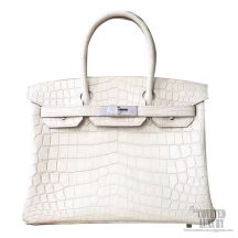 Hermes Beton 8L + Graphite Matte Crocodile Birkin 30 Handbag Bag – MAISON  de LUXE