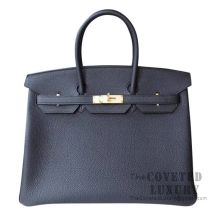 Hermes Birkin 35 Bag 89 Noir Togo GHW