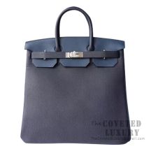 Hermes Mini Kelly I Bag N7 Blue Tempete Ostrich GHW