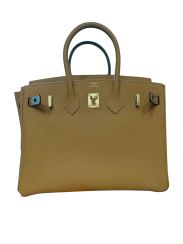 Hermes Birkin 25 Togo Leather Dune Gold Hardware