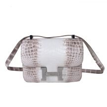 Hermes Constance 24 in Himalaya crocodile, back view