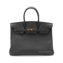 Hermes Birkin 35 Bag Noir Togo Calfskin GHW