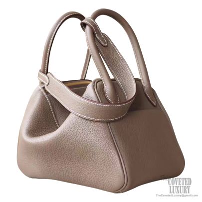 Lindy leather handbag Hermès White in Leather - 30634369