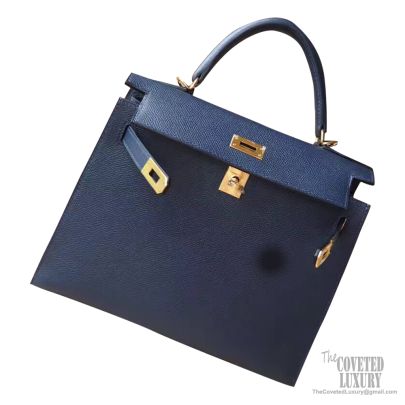 Hermes kelly blue best sale indigo
